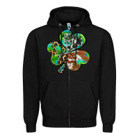 Black western shamrock Zipper Hoodie - RanaPortraitStore