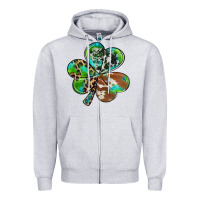 Western Shamrock Zipper Hoodie | Teevron