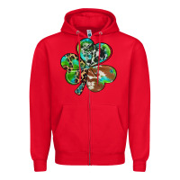 Red western shamrock Zipper Hoodie - RanaPortraitStore