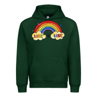 Forest Green love is love lgbtq Urban Hoodie - MaliasSmallBusiness