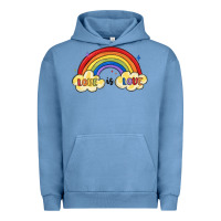 Pigment Pebble Blue love is love lgbtq Urban Hoodie - MaliasSmallBusiness