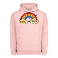 Pigment Salmon love is love lgbtq Urban Hoodie - MaliasSmallBusiness