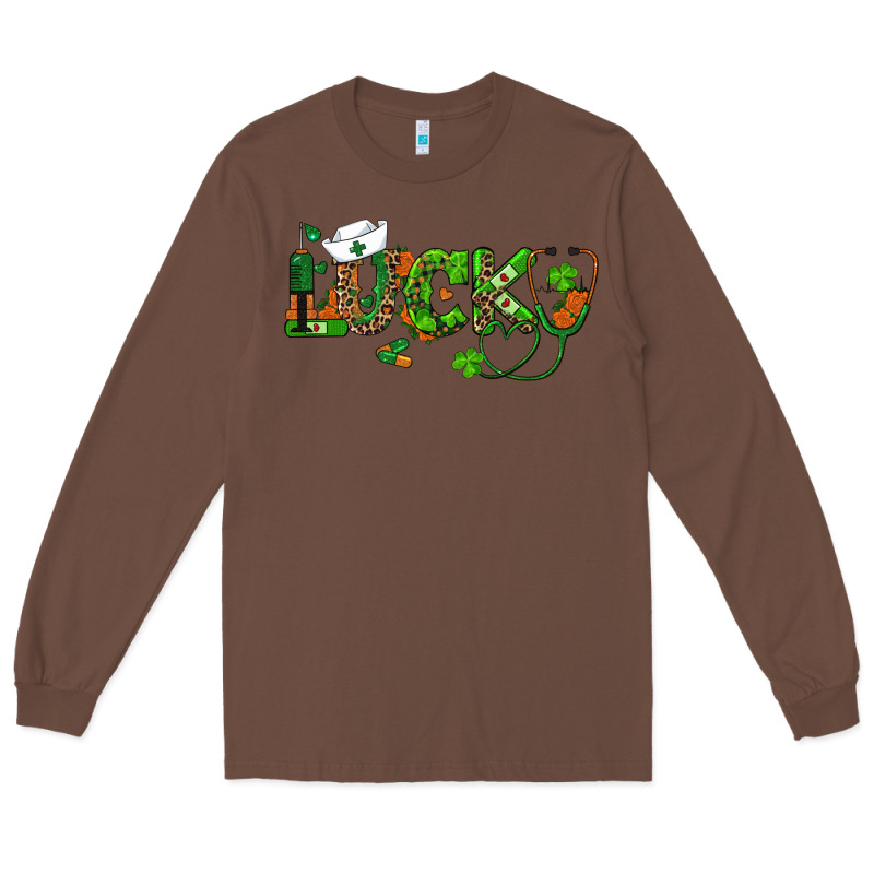 St Patricks Day Lucky Nurse Long Sleeve Tee by RanaPortraitStore | Teevron