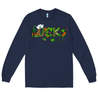 Navy st patricks day lucky nurse Long Sleeve Tee - RanaPortraitStore