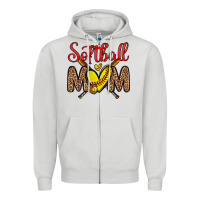 Dove Grey softball mom Zipper Hoodie - Zillion Design Studio
