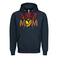 Navy softball mom Zipper Hoodie - Zillion Design Studio