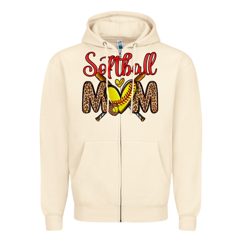 Softball Mom Zipper Hoodie by Zillion Design Studio | Teevron