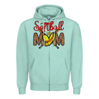 Seafoam softball mom Zipper Hoodie - Zillion Design Studio