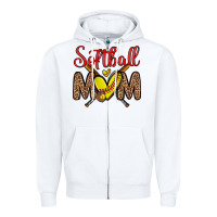 White softball mom Zipper Hoodie - Zillion Design Studio