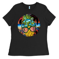 Black pineapple relaxing Ladies Tee - BarkalooDesign