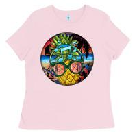 Bubblegum Pink pineapple relaxing Ladies Tee - BarkalooDesign