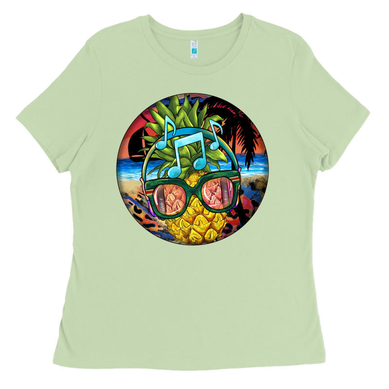 Pineapple Relaxing Ladies Tee by BarkalooDesign | Teevron
