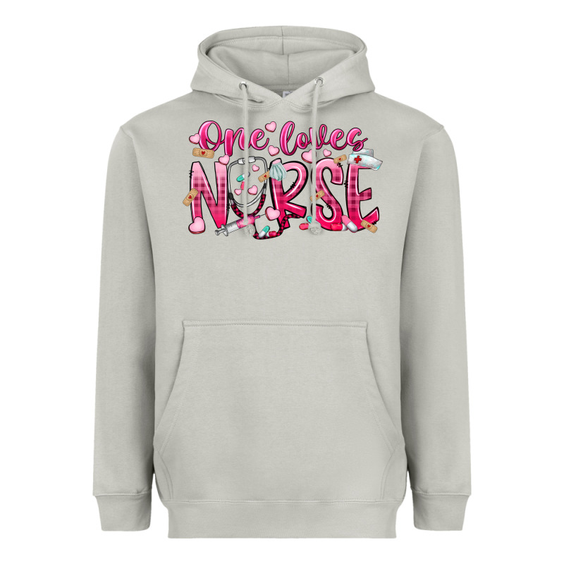 One Loves Nurse Heavyweight Hoodie by RacoonDesign | Teevron