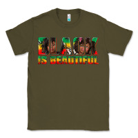 Army Green black is beautiful juneteenth Classic Tee - texasbilliewilder