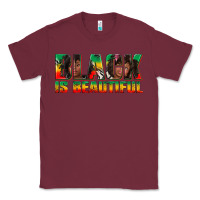 Burgundy black is beautiful juneteenth Classic Tee - texasbilliewilder