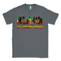 Charcoal Heather black is beautiful juneteenth Classic Tee - texasbilliewilder