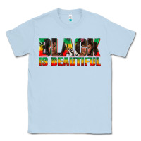 Dusty Blue black is beautiful juneteenth Classic Tee - texasbilliewilder