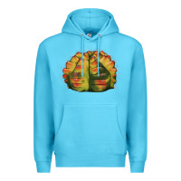 Ocean Blue Gymnocalycium Variegated Cactus Premium Hoodie - LillyAllenDesigns