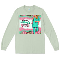 Matcha she works willingly with her hands blonde nurse Long Sleeve Tee - RanaPortraitStore