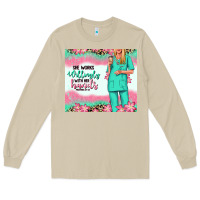 Mushroom she works willingly with her hands blonde nurse Long Sleeve Tee - RanaPortraitStore
