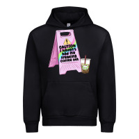 Black caution i haven't had my coffee yet Urban Hoodie - MaliasSmallBusiness