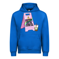 Cobalt caution i haven't had my coffee yet Urban Hoodie - MaliasSmallBusiness