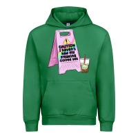 Emerald caution i haven't had my coffee yet Urban Hoodie - MaliasSmallBusiness