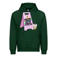 Forest Green caution i haven't had my coffee yet Urban Hoodie - MaliasSmallBusiness