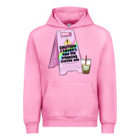 Fuchsia Pink caution i haven't had my coffee yet Urban Hoodie - MaliasSmallBusiness