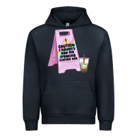 Navy caution i haven't had my coffee yet Urban Hoodie - MaliasSmallBusiness