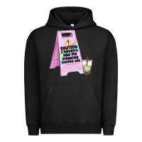 Pigment Black caution i haven't had my coffee yet Urban Hoodie - MaliasSmallBusiness