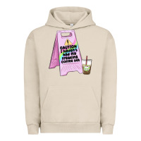 Pigment French Oak caution i haven't had my coffee yet Urban Hoodie - MaliasSmallBusiness