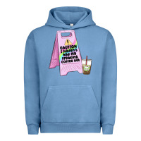 Pigment Pebble Blue caution i haven't had my coffee yet Urban Hoodie - MaliasSmallBusiness