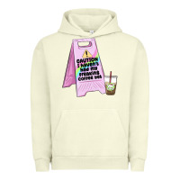 Pigment Pistachio caution i haven't had my coffee yet Urban Hoodie - MaliasSmallBusiness
