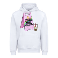 White caution i haven't had my coffee yet Urban Hoodie - MaliasSmallBusiness