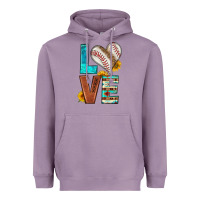 Lavender western love baseball Heavyweight Hoodie - HRA Design Shop