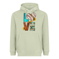 Matcha western love baseball Heavyweight Hoodie - HRA Design Shop