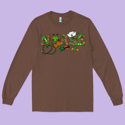 Long Sleeve Tee st patricks day nurse