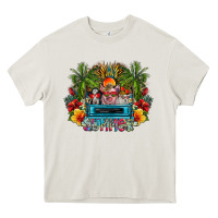 Cream Summer Heavy Core Tee - CowhideDigitalArt
