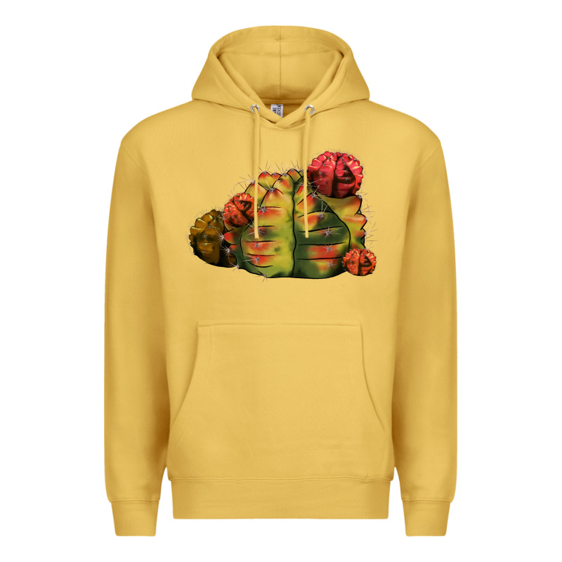 Gymnocalycium Variegated Cactus Premium Hoodie by LillyAllenDesigns | Teevron