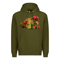 Army Green Gymnocalycium Variegated Cactus Premium Hoodie - LillyAllenDesigns