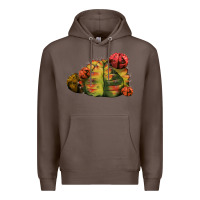 Coffee Gymnocalycium Variegated Cactus Premium Hoodie - LillyAllenDesigns