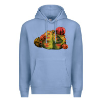 Colony Blue Gymnocalycium Variegated Cactus Premium Hoodie - LillyAllenDesigns