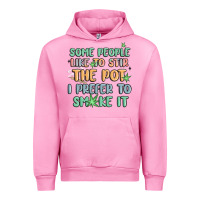 Fuchsia Pink some people like to stir the pot i prefer to smoke Urban Hoodie - MaliasSmallBusiness
