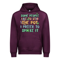 Mauve Wine some people like to stir the pot i prefer to smoke Urban Hoodie - MaliasSmallBusiness