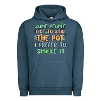 Pigment Midnight Navy some people like to stir the pot i prefer to smoke Urban Hoodie - MaliasSmallBusiness