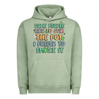 Pigment Oil Green some people like to stir the pot i prefer to smoke Urban Hoodie - MaliasSmallBusiness