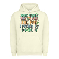 Pigment Pistachio some people like to stir the pot i prefer to smoke Urban Hoodie - MaliasSmallBusiness