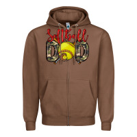 Chestnut softball dad Zipper Hoodie - Zillion Design Studio