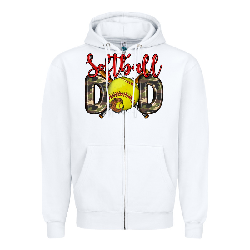 Softball Dad Zipper Hoodie by Zillion Design Studio | Teevron